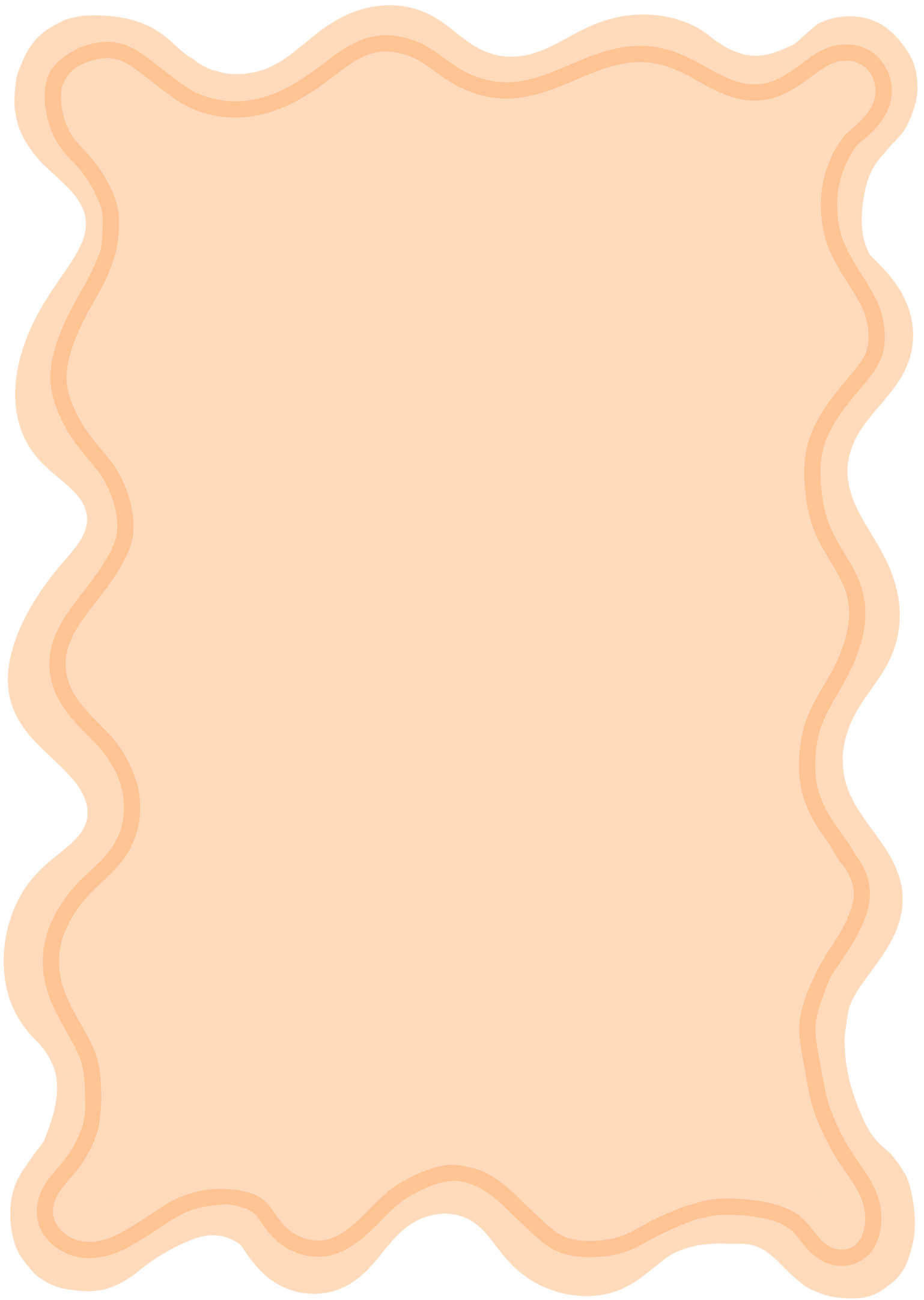 Wavy orange rectangle